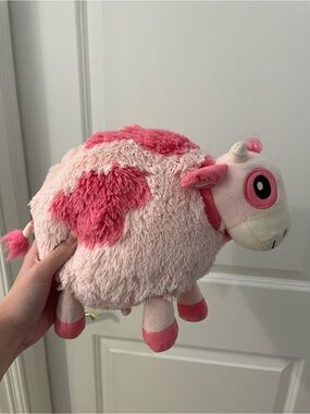 Cute Pink Strawberry Cow Stuffed Animal